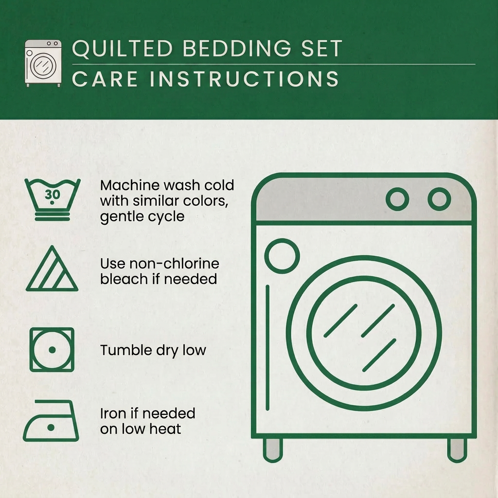 3-Piece Quilted Bedspread Set - Sunny Glow